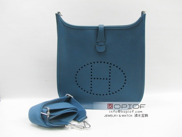 エルメス エヴリン スーパーコピーPMIII ヴォーエプソン ブルー(シルバー金具)